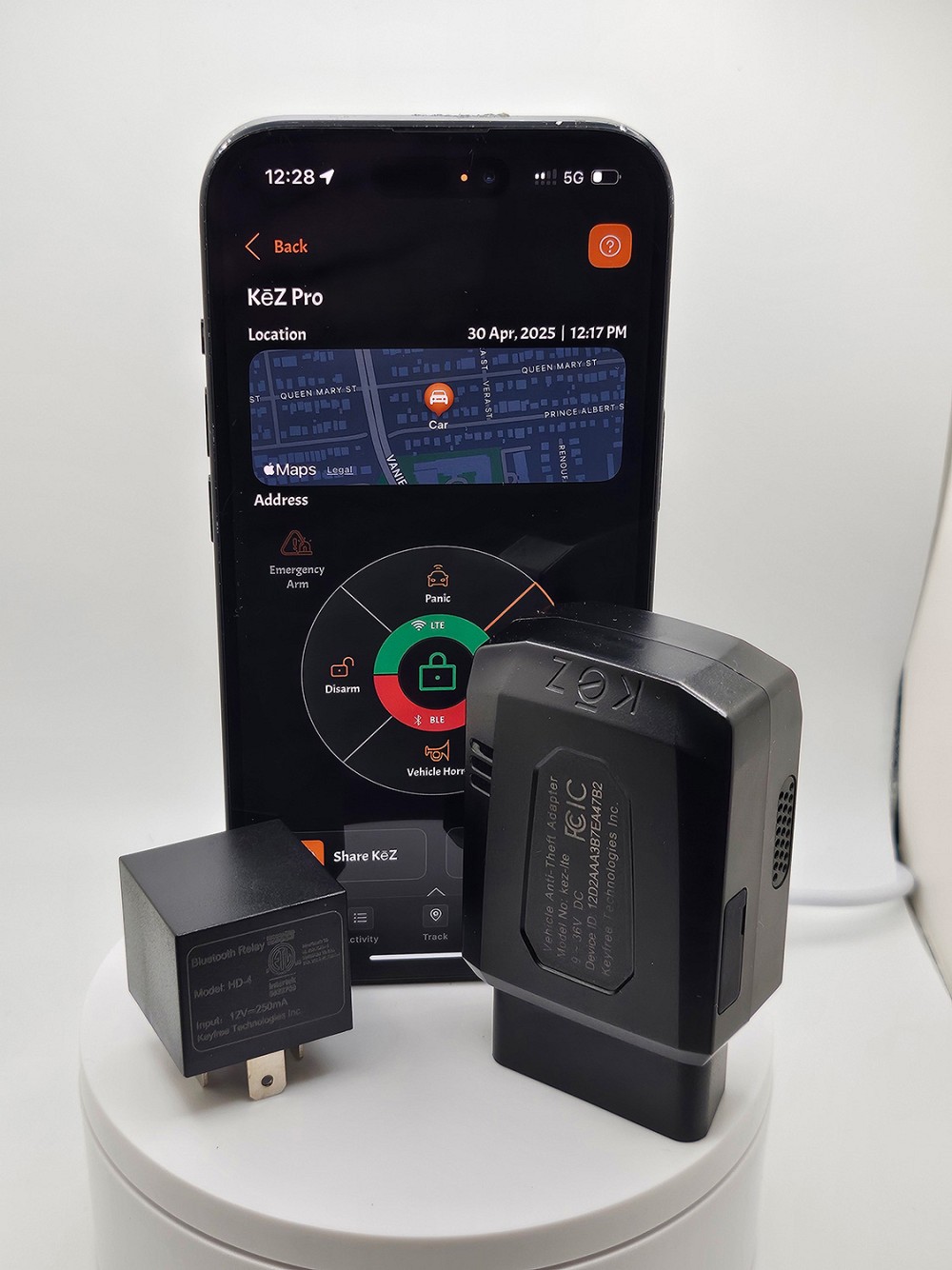 Official KeZ Pro hardware and app photograph